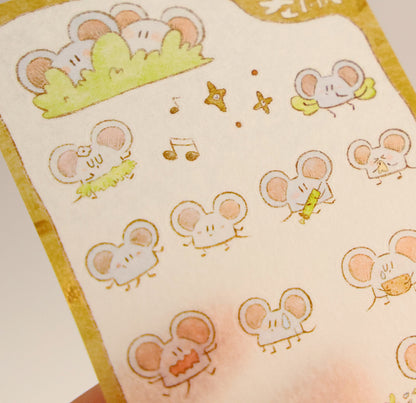 Mice & Potatoes washi sticker sheet