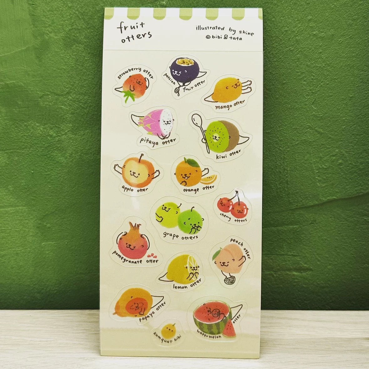 Bibi&Tata Summer Fruit Otters Sticker Sheet - Limited Release