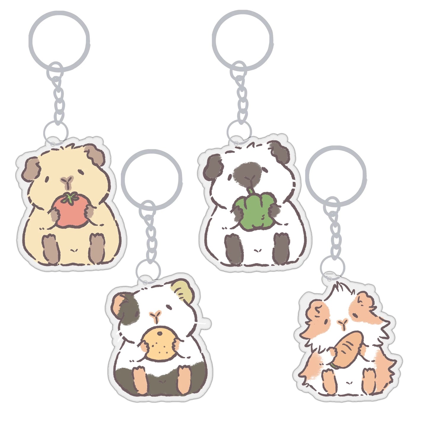 Piggy Dumplings Vegetable Keychain