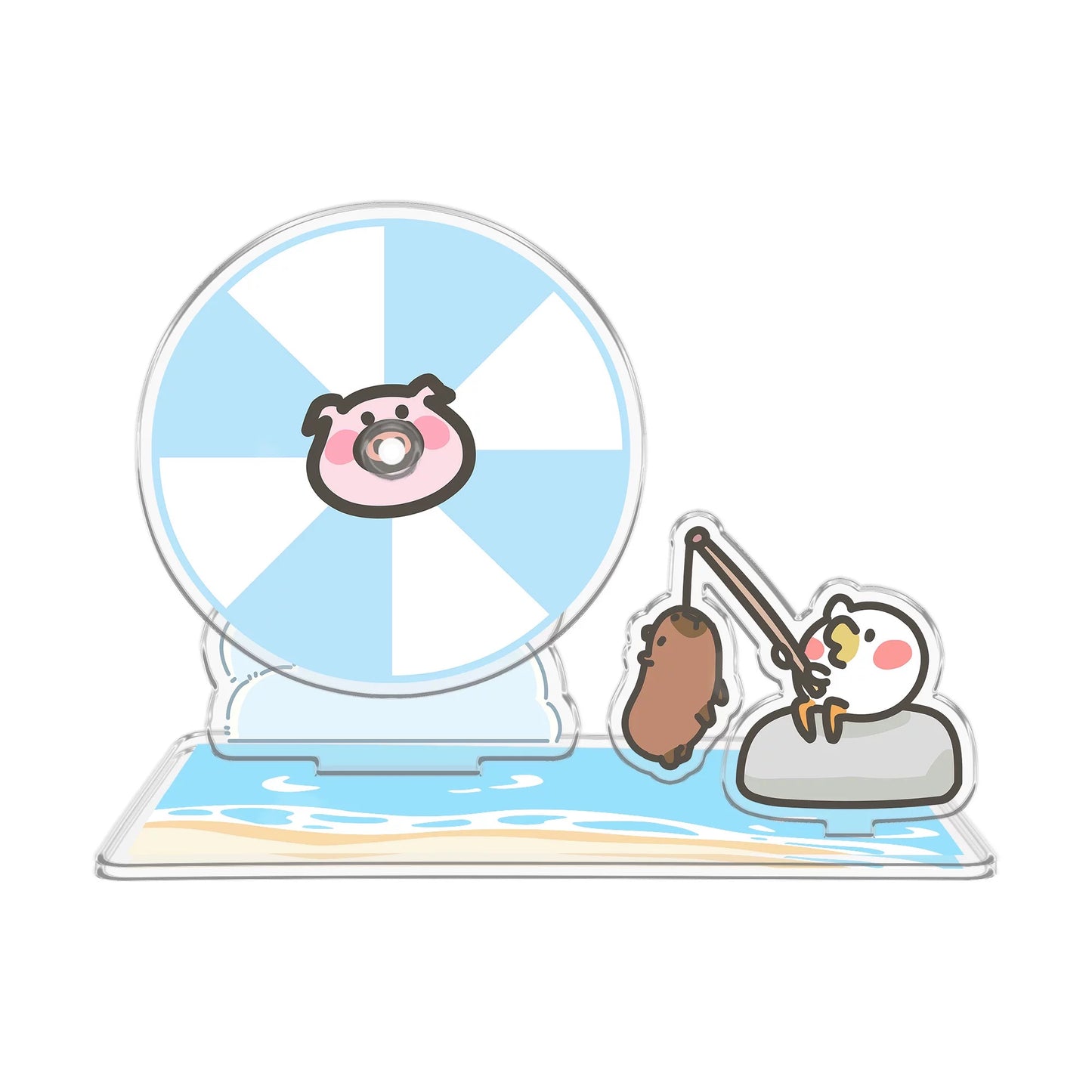 Momo chicken spinning wheel ornament