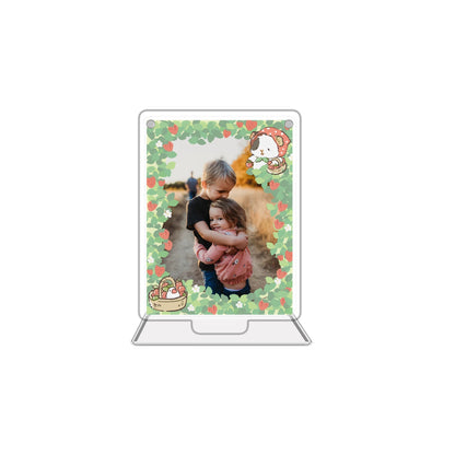 Piggy Dumplings Strawberry Acrylic Photo Frame