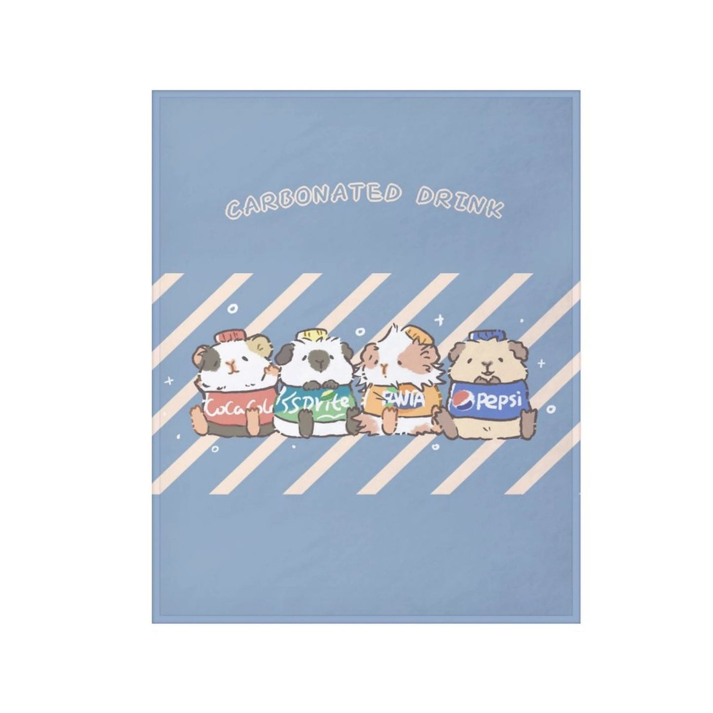 Piggy Dumplings Carbonated Drink Theme Flannel blanket