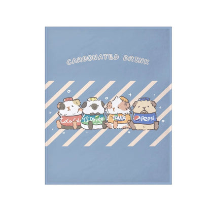 Piggy Dumplings Carbonated Drink Theme Flannel blanket