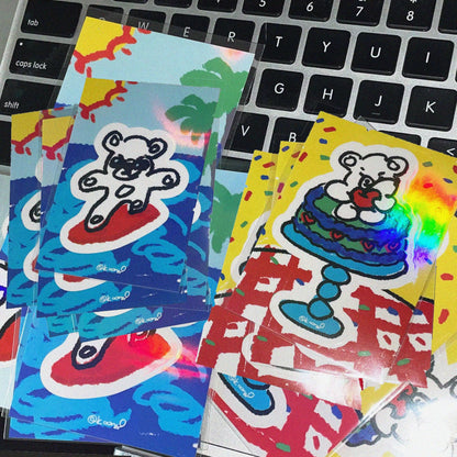 is bear Shiny Stickers