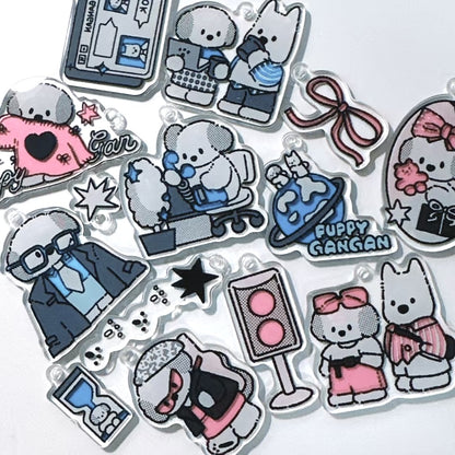 Puppy GanGan Y2K keychain - GanGan