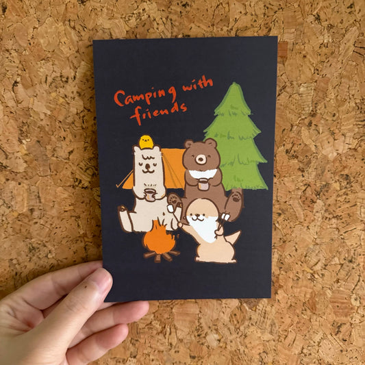 Bibi&Tata Camping With Friends Postcard