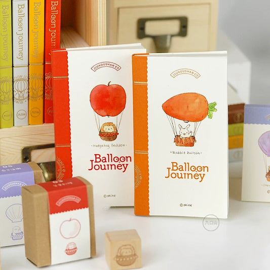 Bibi&Tata x 九口山 mininote Kawaii Hot Air Balloon Travel Notebook