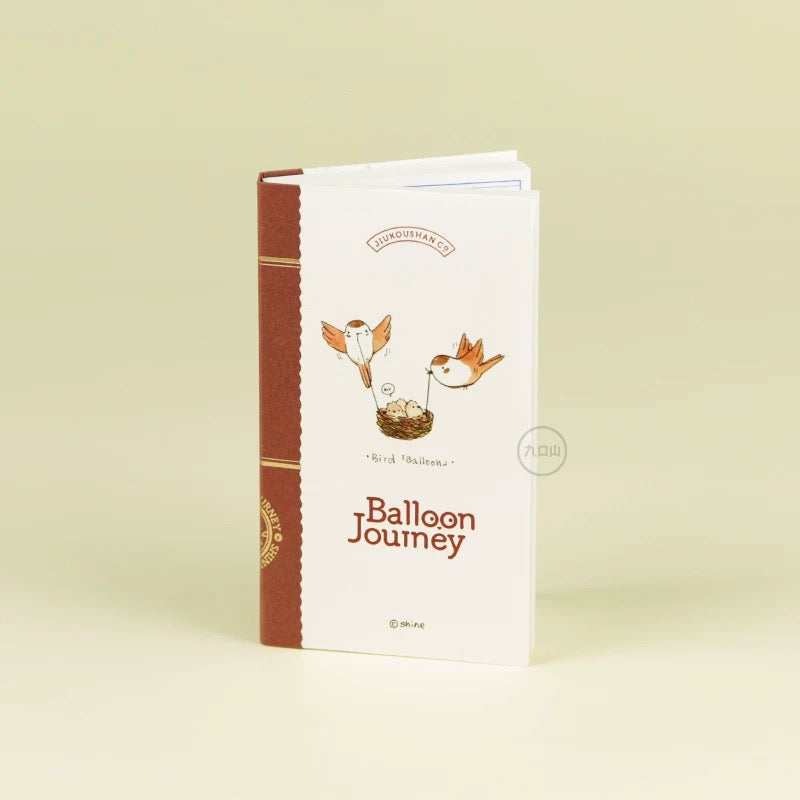 Bibi&Tata x 九口山 mininote Kawaii Hot Air Balloon Travel Notebook
