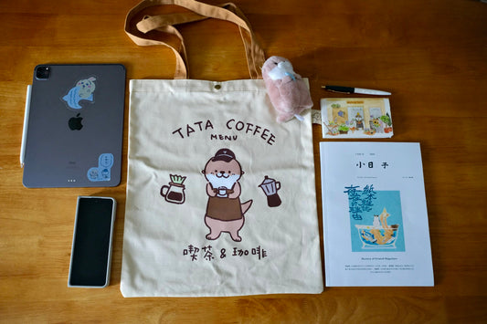 Tata cafe canvas tote bag