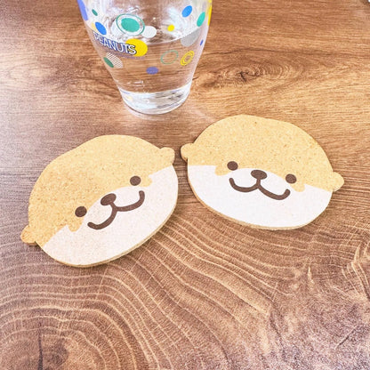 Shine Otter Cork Coaster – Absorbent & Insulated