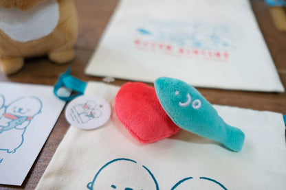 Otter love fish plush