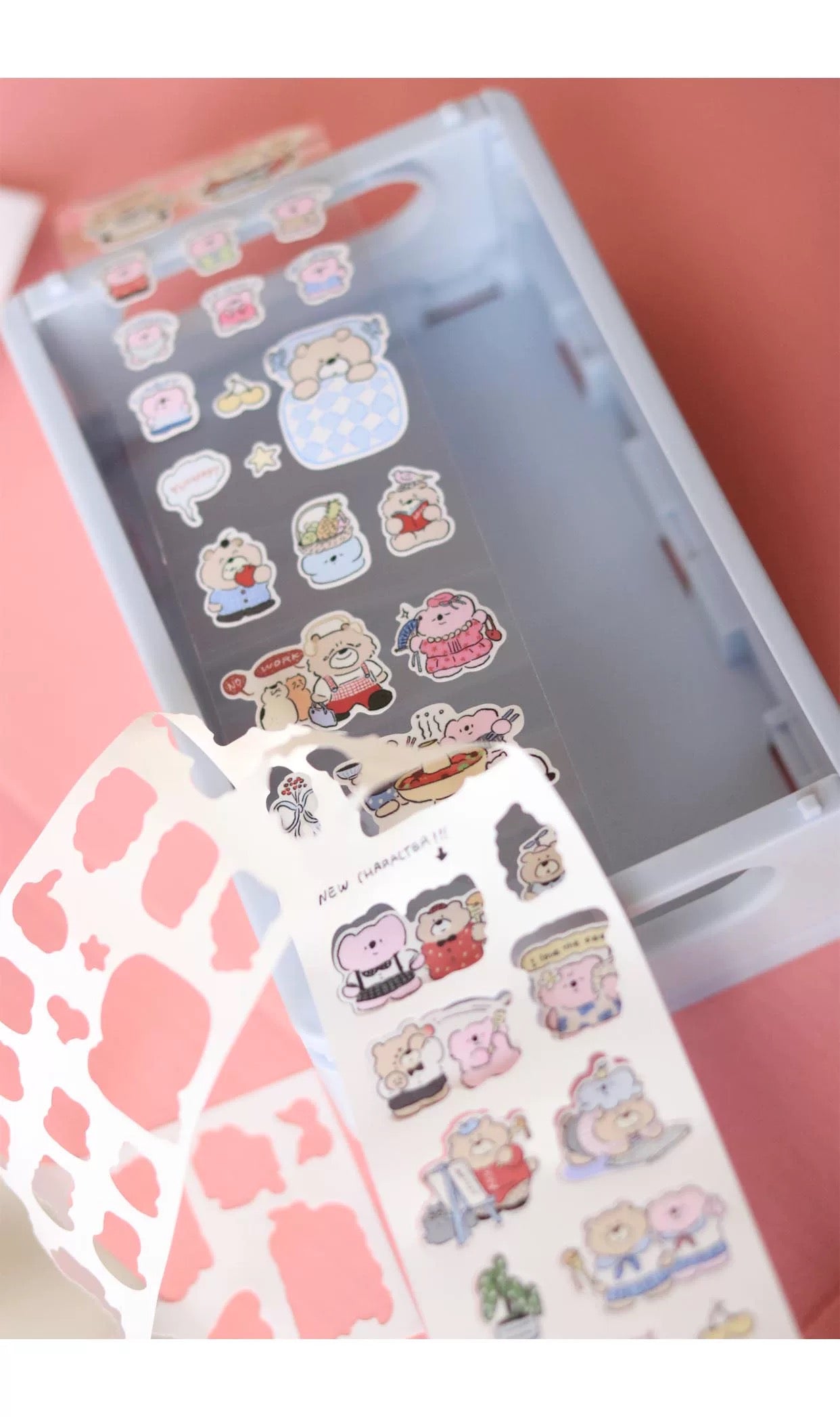 Koala Awei & Friends Die-Cut Sticker Tape(White Base)