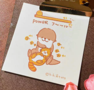Bibi&Tata kitty friend square card