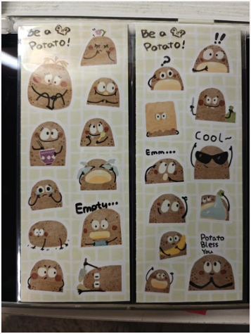 土豆里的老鼠Be a Potato长方形Sticker Sheet