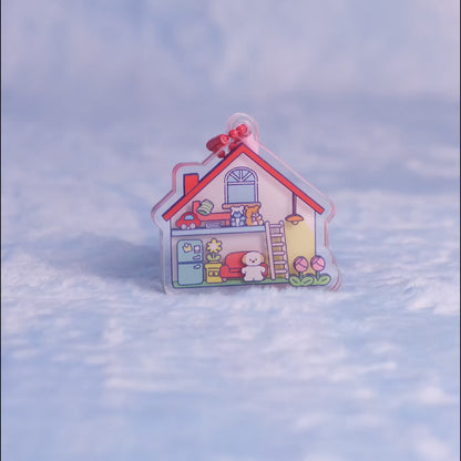 Puppy GanGan puppy home keychain